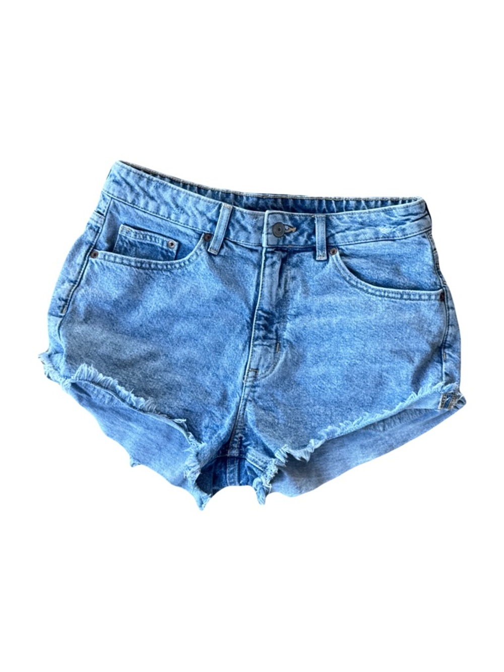 Divided High-Waist Denim Cutoff Shorts 8